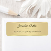 Handscripttekst Faux Gold-Sjabloon legant Etiket (Insitu)