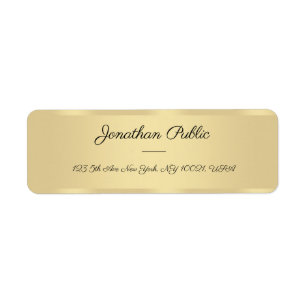 Handscripttekst Faux Gold-Sjabloon legant Etiket