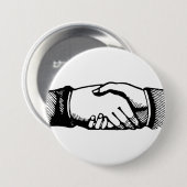 Handshake-Button met Retro  handen Ronde Button 7,6 Cm (Voorkant /achterkant)