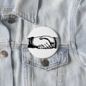 Handshake-Button met Retro  handen Ronde Button 7,6 Cm (In situ)