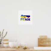 Handshake of Peace, Ukraine Russia Flag Poster (Keuken)