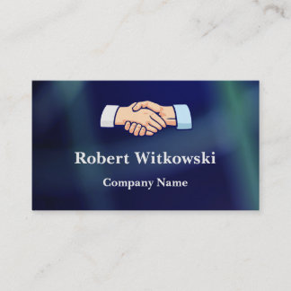 Handshake-pictogram deal gesloten visitekaartje