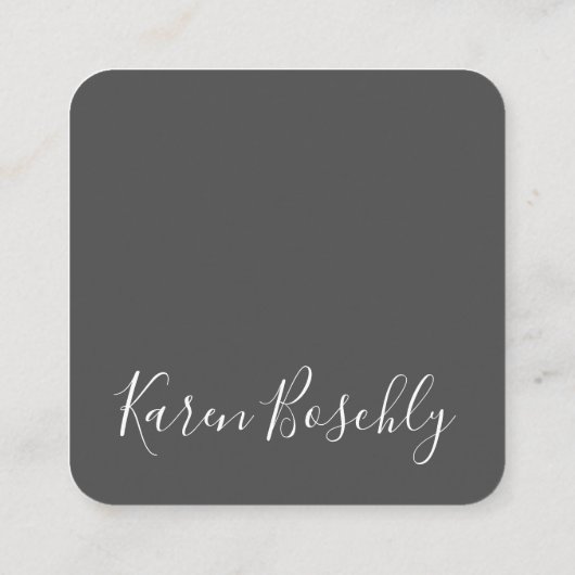 Handshake-pictogram Vierkante Visitekaartje (Achterkant)