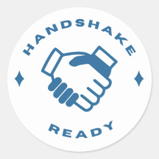 Handshake Ready-sticker Ronde Sticker