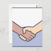 handshake-vector briefkaart (Voorkant / Achterkant)