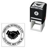 Handshake Zakelijke Professionele Naam Este Datum Zelfinktende Stempel (In situ)