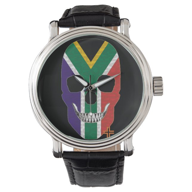 HANDSKULL Afrique du Sud montre homme cuir B2 (devant)