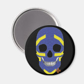 HANDSKULL Aimant rond vif B2 (Recto/Verso)