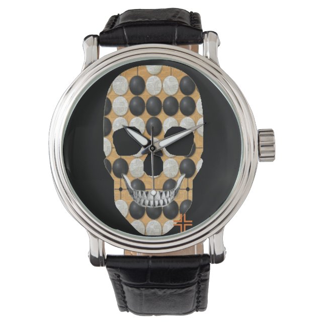 HANDSKULL Baduk horloge mannen lederen B2 (Voorkant)
