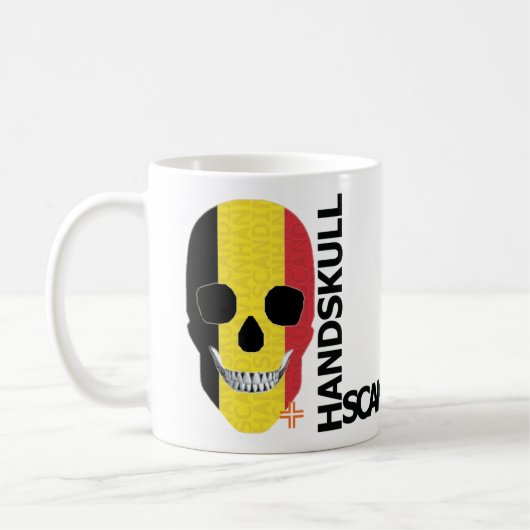 HANDSKULL Belgique Classique Mug O4 (Gauche)