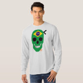 HANDSKULL Brésil long feutre T-shirt B2 (Devant entier)