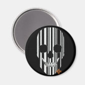 HANDSKULL Codebar ronde magneet B2 (Voorkant / Achterkant)