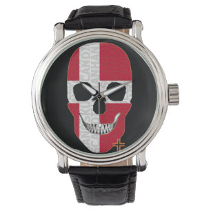 HANDSKULL Denemarken horloge mannen leer B2
