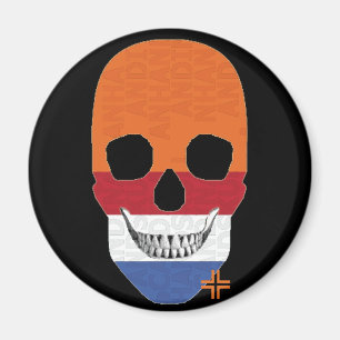 HANDSKULL Holland round magnet B2 Magneet