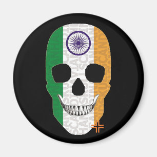 HANDSKULL India ronde magneet B2