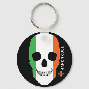 HANDSKULL Ireland, Happy skull, Ireland flag Sleutelhanger