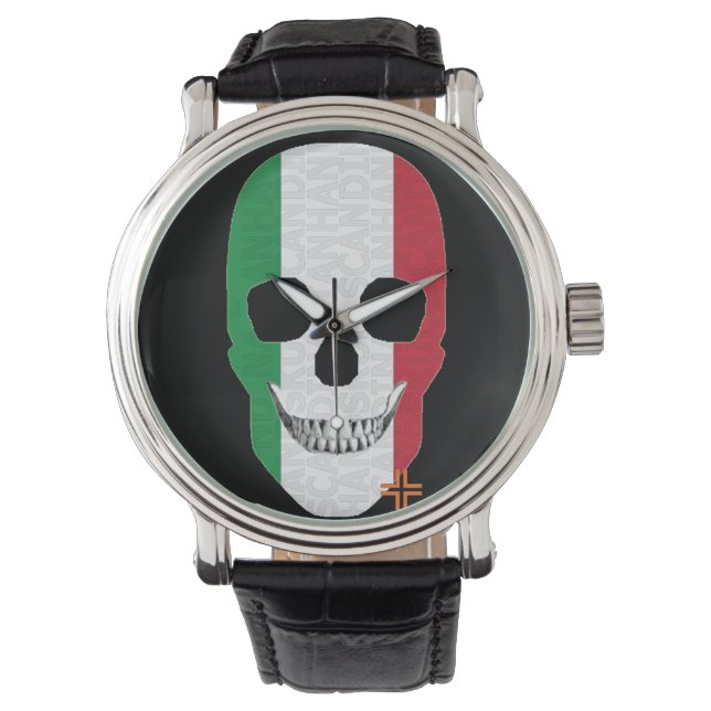 HANDSKULL Italie montre homme cuir B2 (devant)