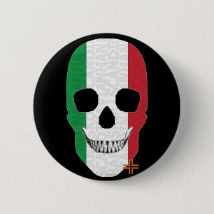 HANDSKULL Italië Ronde Badge zwart B2 Button 5,7 Cm
