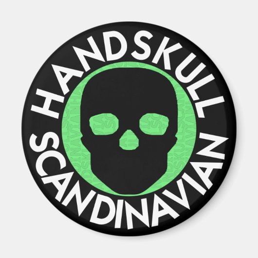 HANDSKULL LIV Arlequin aimant rond P3 (Devant)