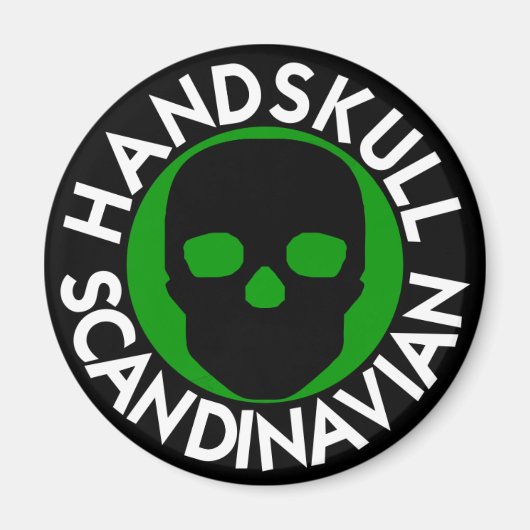 HANDSKULL LIV Forêt Aimant rond vert P3 (Devant)