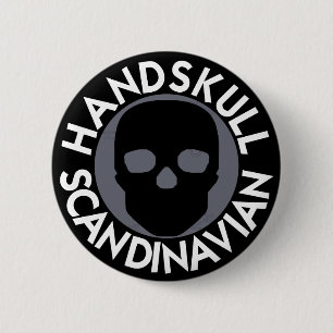 HANDSKULL LIV Sinker Badge rond noir P3