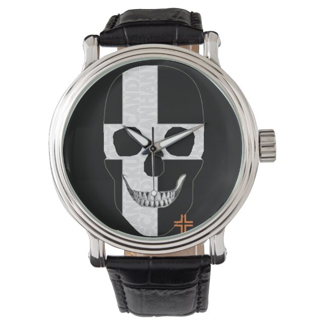 HANDSKULL Montre Cornwall hommes cuir B2 (devant)