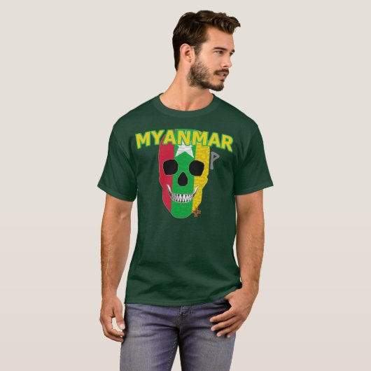 HANDSKULL Myanmar T-shirt Basic B2 (Voorkant volledig)
