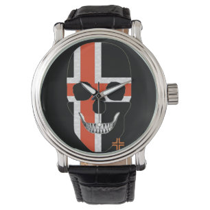 HANDSKULL Nordic Cross horloge mannen lederen B2