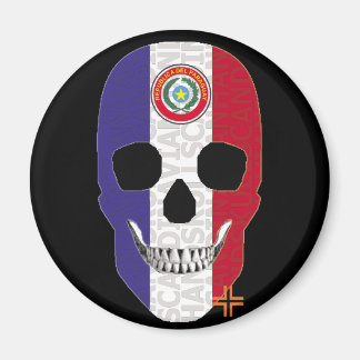 HANDSKULL Paraguay round    magnetB2 Magneet