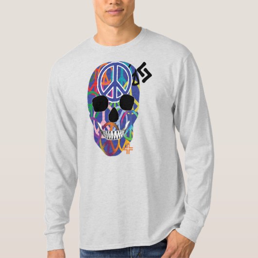 HANDSKULL Peace Long-hoes T-Shirt B2 (Voorkant)