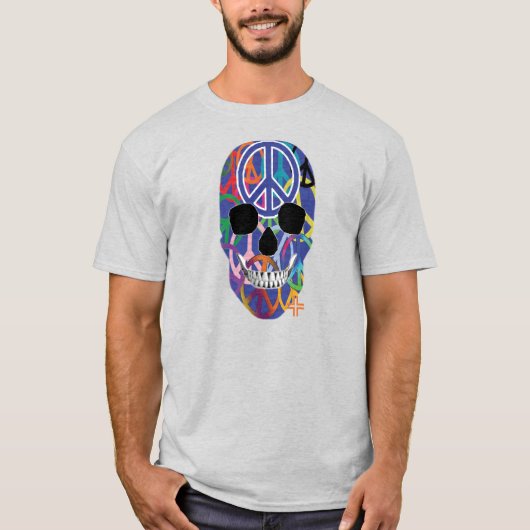 HANDSKULL Peace t-shirt Basic B2 (Voorkant)