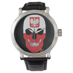 HANDSKULL Polen horloge mannen leer B2