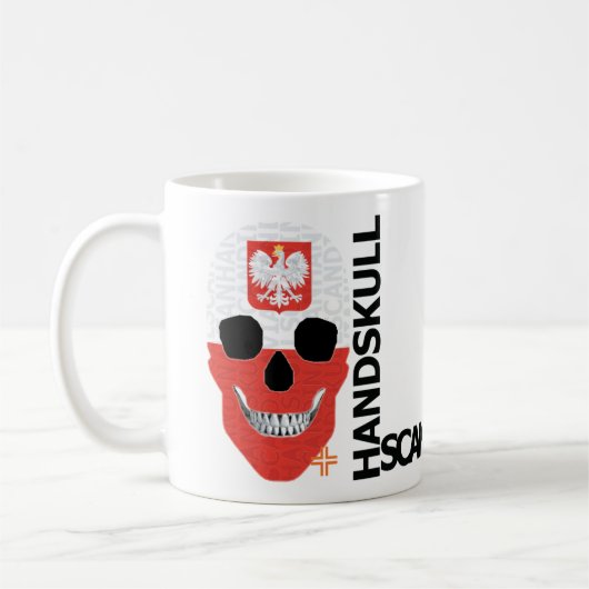 HANDSKULL Pologne Classique Mug O4 (Gauche)