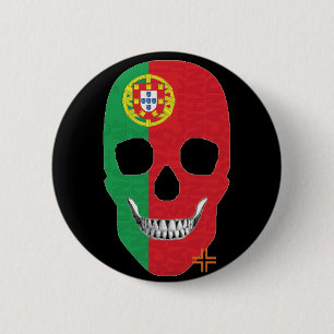 HANDSKULL Portugal Ronde Badge zwart B2 Button 5,7 Cm