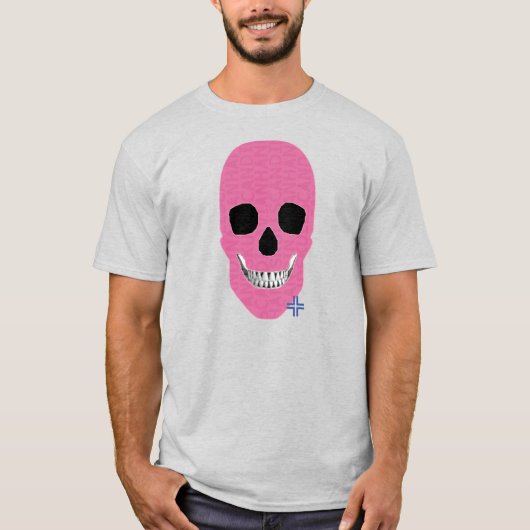 HANDSKULL Rebel T-shirt rose basique B2 (Devant)