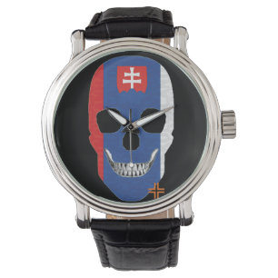 HANDSKULL Slowakije kijkt mannen leder B2 uit Horloge
