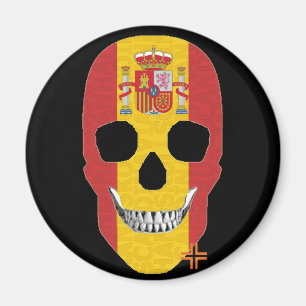 HANDSKULL Spanje ronde magneet B2