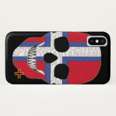 HANDSKULL Svart Kors coque iPhone X B2 (Dos (Horizontal))