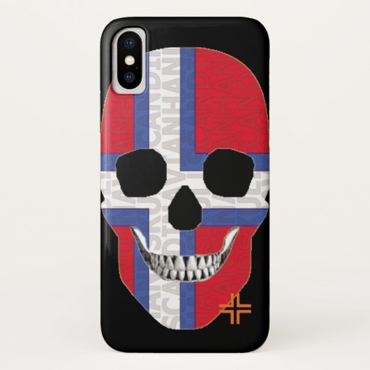 HANDSKULL Svart Kors coque iPhone X B2 (Dos)
