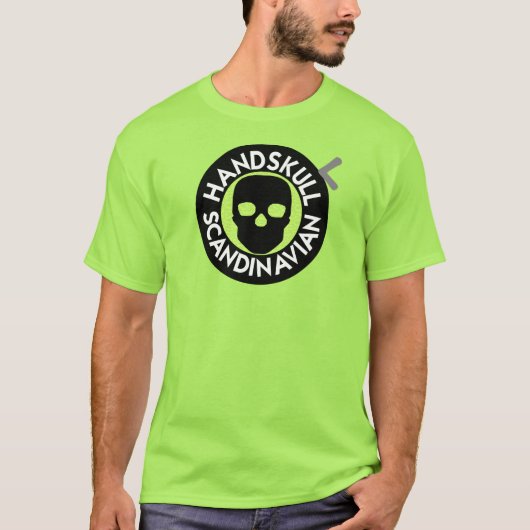HANDSKULL T-shirt LIV Lime basique P4 (Devant)