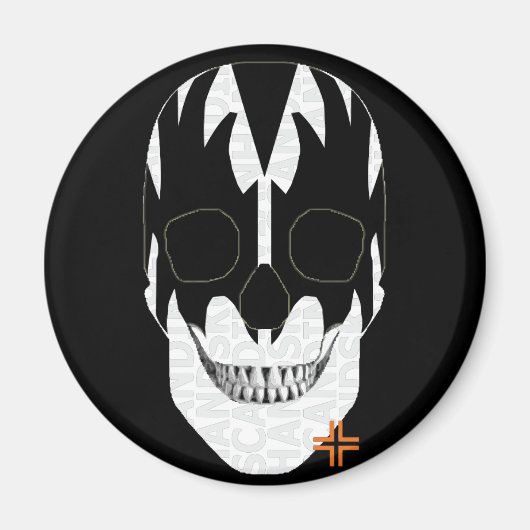 HANDSKULL Vampire aimant rond B2 (Devant)