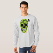 HANDSKULL Web Green Long Manches T-shirt B2 (Devant entier)
