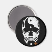 HANDSKULL Yin Yang aimant rond B2 (Recto/Verso)