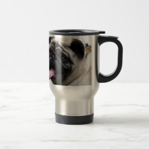 Handsom witte accessoires van de Pug foto's, voeg  Reisbeker