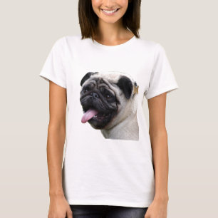 Handsom witte accessoires van de Pug foto's, voeg T-shirt
