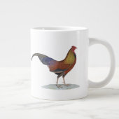 Handsome Alert Rooster Extra Grote Mok (Rechts)