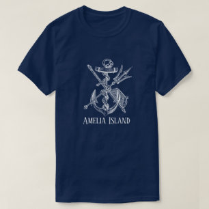 Handsome Amelia Island Florida Anchor T-shirt