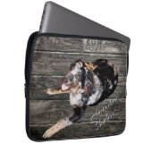 Handsome Australian Shepherd Dog Electronics Bag Laptop Sleeve (Voorkant Rechts)
