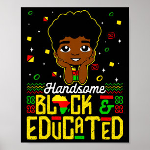 Handsome Black Educated Black History Kinder Boys  Poster