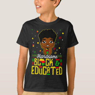 Handsome Black Educated Black History Kinder Boys T-shirt